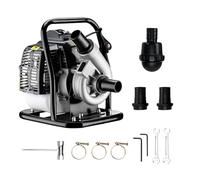 Wiltec Bomba de agua a gasolina motor de 2 tiempos con 2 CV para riego de jardines bomba de riego 400 l/min jardín y césped motobomba bomba de riego