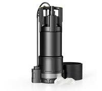 Wiltec Bomba de agua sumergible 700 W - 6000 l/h caudal máx. 40 m profundidad máx. 7 m sensor de protección contra marcha en seco interruptor de flotador controlador de temperatura