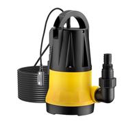 Wiltec Bomba de agua sumergible 900W con sensor, caudal 15000 l/h, 2 modos de uso, altura de descarga 10 m, de PPO, ligera y anticorrosiva
