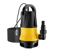 Wiltec Bomba de aguas residuales con sensor 550 W, bomba de agua sumergible con 2 modos, bomba de agua 12500 l/h, bomba de pozo 7 m de altura de impulsión y 7 m de profundidad