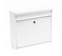 Wiltec Buzón V13 de Pared Blanco en Acero galvanizado Correo Postal Decorativo