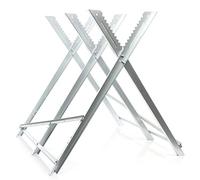 Wiltec Caballete de sierra plegable 3 soportes galvanizado troncos motosierra cortar leña 100 kg