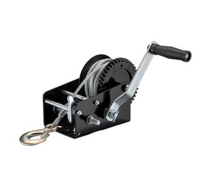 Wiltec Cabrestante manual 1500kg con manivela y cable de 10m transmisión 4,1:1 9,8:1 cargas pesadas