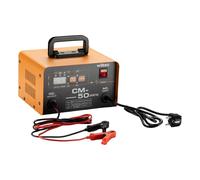 Wiltec Cargador 12-24 V, 16 Ah, 30-300 Ah para baterías de Coche y Moto, Arranque Auxiliar 490 W, Cargador Inteligente con Pantalla LCD y asa de Transporte