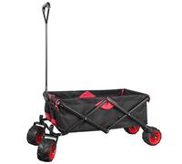 Wiltec Carrito de Mano Plegable con Ruedas de plástico Capacidad máx. 80 kg con asa para fácil Arrastre Carro de Transporte