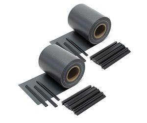 WilTec Cinta protección Vallas, Antracita 70mx19cm, PVC 650g/m², con 40 Clips Lámina privacidad