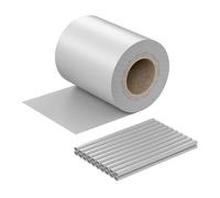 WilTec Cinta protección Vallas, Gris 35mx19cm, PVC 450g/m², con 20 Clips Lámina privacidad
