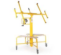 Wiltec Elevador de paneles de yeso ayuda montaje placas de pladur 75kg altura ajustable 145-350cm