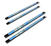 WilTec Imanes para herramientas 4x61cm set de barras magnéticas acero soporte para garaje, jardín y taller