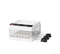 Wiltec Incubadora automática para 36 huevos 45 W con giro automático, control de temperatura y humedad, lámpara ovoscopio y conexión a energía de emergencia, ideal para gallinas, patos y codornices