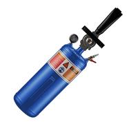 WilTec Inflador de Ruedas 7 l calderín talonador, Dispositivo portátil para inflado de neumáticos de Motocicletas y Coches, Ideal para Taller y garajes, Aire comprimido, cañón de Aire, Booster