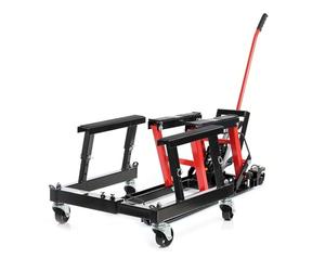 Wiltec Juego de Caballete Elevador para Motos 680 kg y Soporte Set para Motocicletas, ATV y quads Gato Elevador Gato Elevador Moto Gato hidráulico