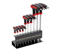 WilTec Juego llaves hexagonales 11 piezas Llaves allen Llaves en L Desatornillar tuercas interior hexagonal