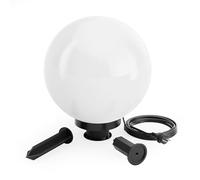 WilTec Lámpara de bola para exterior Ø30cm, lámpara de jardín con estaca, IP44, 40W, portalámparas E-27