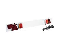 WilTec Listón LED iluminación remolques 7polos, 137cm, 12V, luz Trasera, Frenos, Intermitente, matrícula