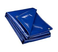 Wiltec Lona Impermeable Azul 4 x 5 m con Ojales de Acero Inoxidable, 650 g/m² Resistente a los Rayos UV, Moho y desgarro, poliéster con Revestimiento de PVC y Bordes Reforzados, Ideal para Exteriores