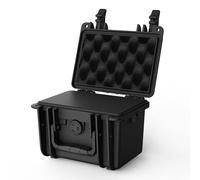 Wiltec Maletín de transporte multiusos 21,9 x 18,5 x 15,4 cm espuma interior personalizable IP67 PP reforzado con fibra de vidrio ideal para herramientas cámaras y objetos delicados