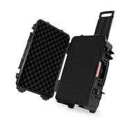 Wiltec Maletín de transporte multiusos 54,5 x 32,4 x 21,5 cm con ruedas y asa retráctil espuma interior personalizable IP67 PP reforzado con fibra de vidrio ideal para herramientas y objetos delicados