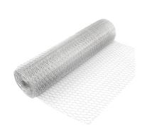 Wiltec Malla metálica de acero galvanizado para pajarera malla hexagonal 50 mm altura 1 x longitud 25 m alambre Ø 1 mm malla para conejos y gallinas cercado de animales terrazas y jardines