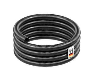 Wiltec Manguera flexible para estanque 25 m manguera en espiral reforzado 40 mm (1 1/2") negro PVC arroyo