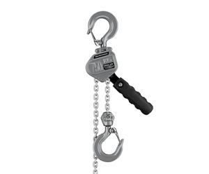 Wiltec Mini polipasto de palanca 750 kg con cadena G100 y carcasa de aluminio cabrestante manual de 1,5 m de elevación sistema de freno y engranaje reductor para mayor seguridad y facilidad de uso