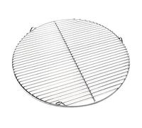 Wiltec Parrilla barbacoa Ø 55 cm redonda rejilla grill acero inoxidable asado fuego brasas gas leña carbón