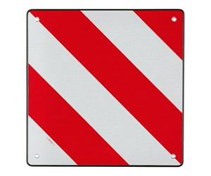 WilTec Placa de Advertencia España Aluminio 500x500mm Panel Reflectante Rojo-Blanco para Carga portabicis