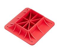 Wiltec Placa de Apoyo para Gato Elevador Todo Terreno tamaño Interior de la Placa 180 x 118 x 14 mm tamaño Exterior de la Placa 278 x 278 mm de PE-HD Base de Soporte para Gato de trinquete