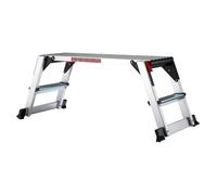 Wiltec Plataforma de Trabajo hasta 150 kg en Aluminio con Superficie de Apoyo de 95 x 30 cm pies Antideslizantes, Patas Plegables