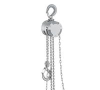 Wiltec Polipasto de cadena 1 t G100 carcasa de aluminio 3 m de elevación cabrestante manual sistema de freno y engranaje reductor para mayor seguridad y facilidad de uso