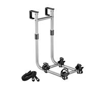 Wiltec Portabicicletas de Escalera para Autocaravana hasta 30 kg Transporte de 2 plazas Soporte Ligero de Aluminio Correas de Amarre fácil instalación para la mayoría de escaleras y Bicicletas