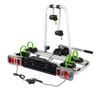 Wiltec Portabicicletas Trasero para 2 Bicicletas con Enganche de Bola y Acoplamiento de Remolque soporta hasta 60 kg Gancho de Bola de 2" Rueda Ø 22-29" Plegable e inclinable con protección antirrobo