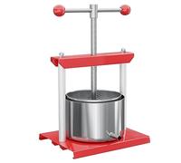 WilTec Prensa de Fruta y Vino con Cesta Cuba de Acero Inoxidable 3 litros producciones UVA