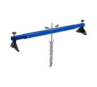WilTec Puente Elevador de Motor hasta 300 kg viga de elevación en Acero travesaño de Guardabarros con pie de Goma para reparación Motor de Coche Soporte Elevador Levantador de Motor
