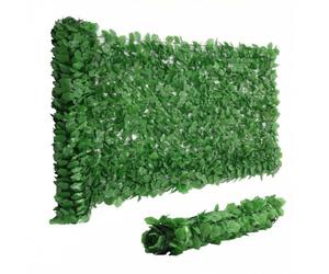 WilTec Red de protección de la Visibilidad Aspecto de Hojas 300 cm x 100 cm Cubierta de Pared protección de privacidad