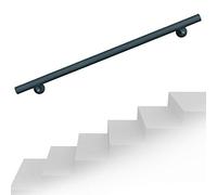 Wiltec Set pasamanos barandilla 100cm antracita acero montaje a la pared sujeción escalera seguridad decoración