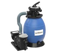 Wiltec Sistema de filtro de arena 370W tanque de filtrado 26l y bomba autocebante 13200L/h piscina