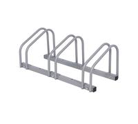 WilTec Soporte 3 bicicletas Aparcamiento bicis Aparcabicis 70x33x27cm Metal galvanizado Exterior Suelo