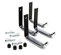 WilTec Soportes de Pared para 4 neumáticos Ganchos para Ruedas Accesorios para neumáticos Garaje Taller