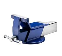 Wiltec Tornillo de banco de trabajo fijo mordazas 125 mm sujeción 80 mm mordaza de banco con base fija