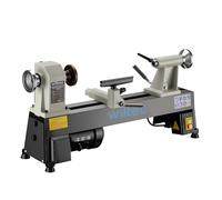 Wiltec Torno de madera 370 W velocidad variable 600-2800 rpm, máquina para madera con placa frontal, herramienta para tornear madera hasta 457 mm de largo