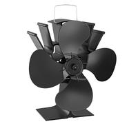 WilTec Ventilador de estufa con 4 aspas ventilador de chimenea 70-350°C accionado por calor sin corriente