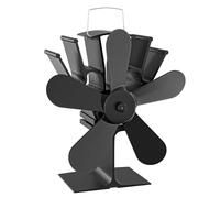 WilTec Ventilador de estufa con 5 aspas ventilador de chimenea 70-350°C accionado por calor sin corriente