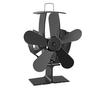 WilTec Ventilador de estufa con 5 palas ventilador de chimenea 60-350°C accionado por calor sin corriente
