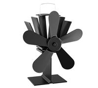 WilTec Ventilador de estufa con 5 palas ventilador de chimenea 70-350°C accionado por calor sin corriente