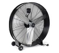 WilTec Ventilador de tambor industrial 90 cm 360 W ventilador de suelo portátil 3 velocidades