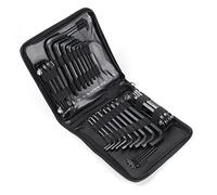 WilTec XPOtool Set 45 llaves hexagonales allen en pulgadas y métricas, largas y cortas, 2 juegos plegables