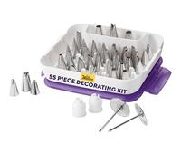 Wilton Juego de boquillas 2104-0240 – 55 boquillas, 2 acopladores, 2 clavos para flor y organizador