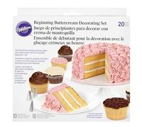 Wilton 2104-1367 Set decoración básica Crema de Mantequilla, 20 Piezas, centimeters