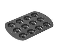 Wilton 2105-0614 Molde para Mini donas con 12 cavidades, Acero, Negro, Centimeters